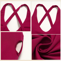 Ensemble de yoga et de fitness : Soutien-gorge col en V haute élasticité et maintien, short gainant, couleurs contrastées, vêtements de loisirs