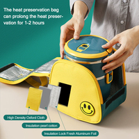 Design mignon Fiambrera Loncheras Bento Tiffin Lunchbox Boîte à lunch en acier inoxydable avec sac isotherme