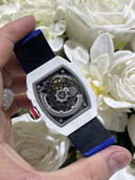 Montre mécanique automatique pour homme de luxe haut de gamme, sportive, tonneau, en fibre de carbone, tourbillon, ultra-fine 7,8 mm, ultra-légère 35 g