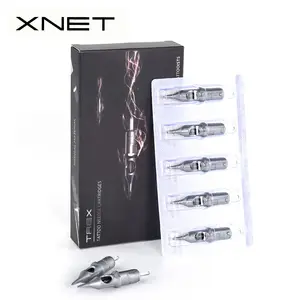 XNET 10pcs/box Disposable 1RL 3RL 5RL7RL 5RS RM Tattoo Needle 0.35mm Round Liner Shader Curved Magnum Tattoo Cartridges Needles