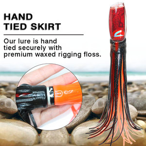 Leurres de Traîne à Tête en Résine, Jupes Calamar, Appâts pour Gros Poissons en Eau Salée, Pêche à la Traîne au <span class=keywords><strong>Marlin</strong></span> - Product Image 5
