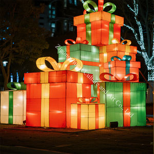 Подарочная коробка со светодиодной подсветкой, фонарь, Шелковый фонарь для праздничного рождественского дня рождения, украшения для стола, День отца, День благодарения - Product Image 3