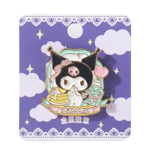 Botu di grado superiore squisito distintivo Souvenir spille cartone animato Kuromi melodia Kuromi Cinnamoroll fan collezione di spille in metallo smalto