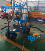 Pneus gonflables ZTCL tables élévatrices hydrauliques en aluminium à mât unique