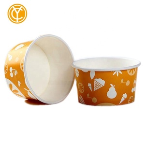 Bán Hot Icecream Vật Liệu Đóng Gói 16Oz Kraft Cốc Giấy <span class=keywords><strong>Ice</strong></span> <span class=keywords><strong>Cream</strong></span> Tub <span class=keywords><strong>Container</strong></span> Với Nắp - Product Image 4