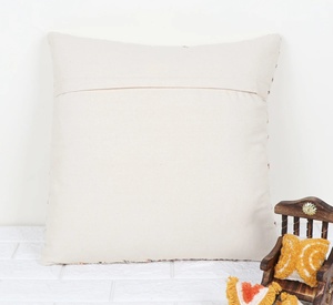 Funda de Cojín con Flecos de Color Amarillo Mostaza y Marfil, Textura Tufted a Mano, Estilo Boho, Decoración Suave para el Hogar, Precio al por Mayor - Product Image 6