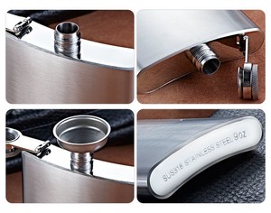 Rò rỉ bằng chứng khắc Flask Whisky Flask thép không gỉ Pocket Hip Flask cho rượu - Product Image 3