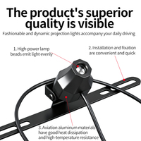 Feux de Queue Universels 12V pour Moto, Projecteur de Lumière de Queue Devil Eye, Feux d'Avertissement, Feux Stop Arrière, Feux de Plaque d'Immatriculation pour Accessoires de Moto