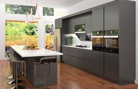 Armoire de cuisine en PVC, Design Simple, armoire de cuisine en bois, avec appartements