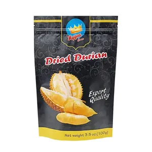 Bán Buôn Tùy Chỉnh Logo Nhựa Snack Philippine Thái Sầu Riêng Khô Trái Cây Gói Pouch Đứng Lên Dây Kéo Khô Bao Bì Thực Phẩm Túi