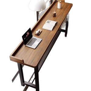 Mesa de Bar Minimalista de Madera Maciza, Rectangular, con Patas Altas, Resistente, para Balcón y Ventana - Product Image 1