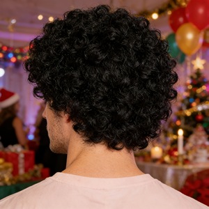 <span class=keywords><strong>Perruque</strong></span> Afro Homme Africain Style Européen et Américain, Boucles Courtes Rétro Années <span class=keywords><strong>70</strong></span>, Cheveux Synthétiques Haute Température, Best-seller Transfrontalier - Product Image 3