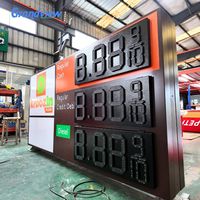 Pantalla LED para Gasolinera, Tótem Publicitario, Letrero de Precio de Combustible, Panel de Visualización de Precios de Diésel y Gasolina