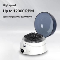 Mini Centrifugeuse Portative avec Thermomètre, Affichage Numérique Haute Vitesse pour Laboratoire, Recherche Médicale et Pharmaceutique D1012U