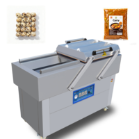 Machine d'emballage sous vide semi-automatique à double chambre concave certifiée CE pour aliments, œufs de caille, curry