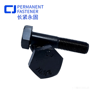 Bulloni esagonali 10.9S ad alta resistenza con finitura ossido nero per strutture in acciaio GB/T 1231-2024 Set completo con una dado e due rondelle - Product Image 4