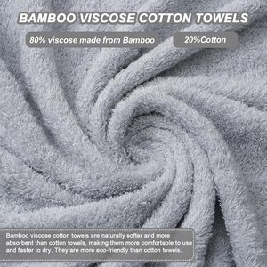High Quality Soft 100% Bamboo Cotton <b>Towel</b> Custom logo Hotel Home Bamboo Face <b>Bath</b> <b>Towels</b> Set - Product Image 4
