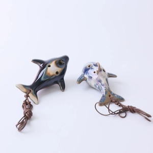 Ocarina de Cerámica en Forma de Delfín, Mini, 6 Orificios, Alto C, para Principiantes - Product Image 3