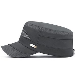 Men's Quick-Drying <b>Sunscreen</b> Flat-Top Hat Lightweight Breathable Outdoor Casual Cap With Mesh Design For Adults - Product Image 3