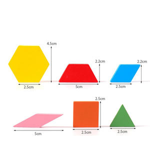 ของเล่นเพื่อการศึกษา HOYE CRAFTS Montessori diy 60 ชิ้นเกมปริศนารูปร่าง<span class=keywords><strong>เรขาคณิต</strong></span>บล็อกรูปแบบไม้ - Product Image 6