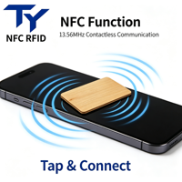 Carte IC RFID haut de gamme pour chambre d'hôtel, lecture/écriture, fréquence basse/moyenne/UHF, en bois de cerisier et de tilleul, pour vente directe