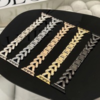 Correa de reloj inteligente de metal de acero inoxidable para mujer de 14 MM clásica transpirable delgada para 38 40 41 42 45 49 MM para Apple Watch 5 6 7 Lux