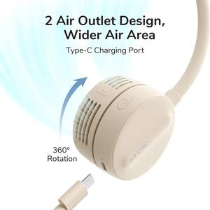 Ventilador de Cuello Portátil USB 360°, Ventilador de Cuello sin Aspas Ajustable, Recargable por USB, Manguera Flexible, Manos Libres, Ventilador para Colocar Alrededor del Cuello - Product Image 2