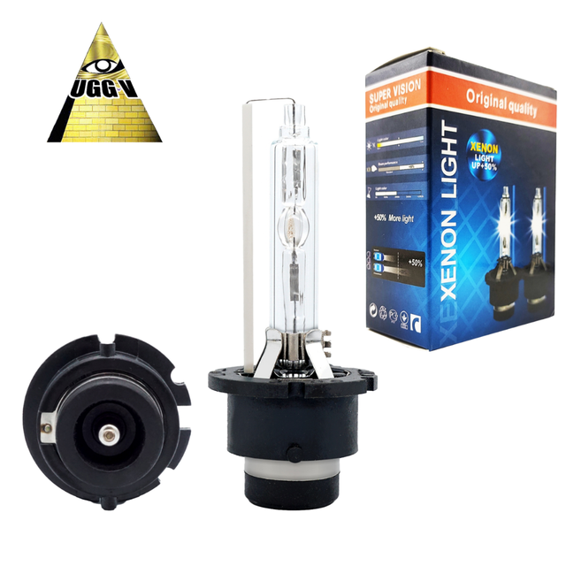 Super Vison 6000K HID Xenon D2S Auto Replacement Headlight Bulbs Plastic 35W 12V 6000 lm