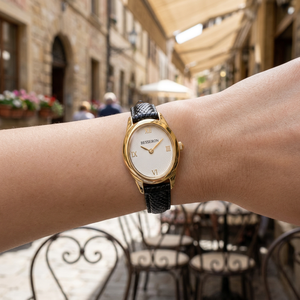 Reloj de Pulsera de Cuarzo Ovalado Personalizado para Mujer, Elegante, Correa de Cuero Analógica, Esfera Personalizada con Números Romanos, Reloj de Moda - Product Image 3