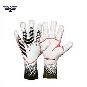 ถุงมือผู้รักษาประตูฟุตบอลคุณภาพสูงระดับมืออาชีพ ยางลาเท็กซ์ 4 มม. ระบายอากาศดี ปิดด้วยเชือกผูกด้านหลัง ปรับสายรัดข้อมือได้ - Product Image 1