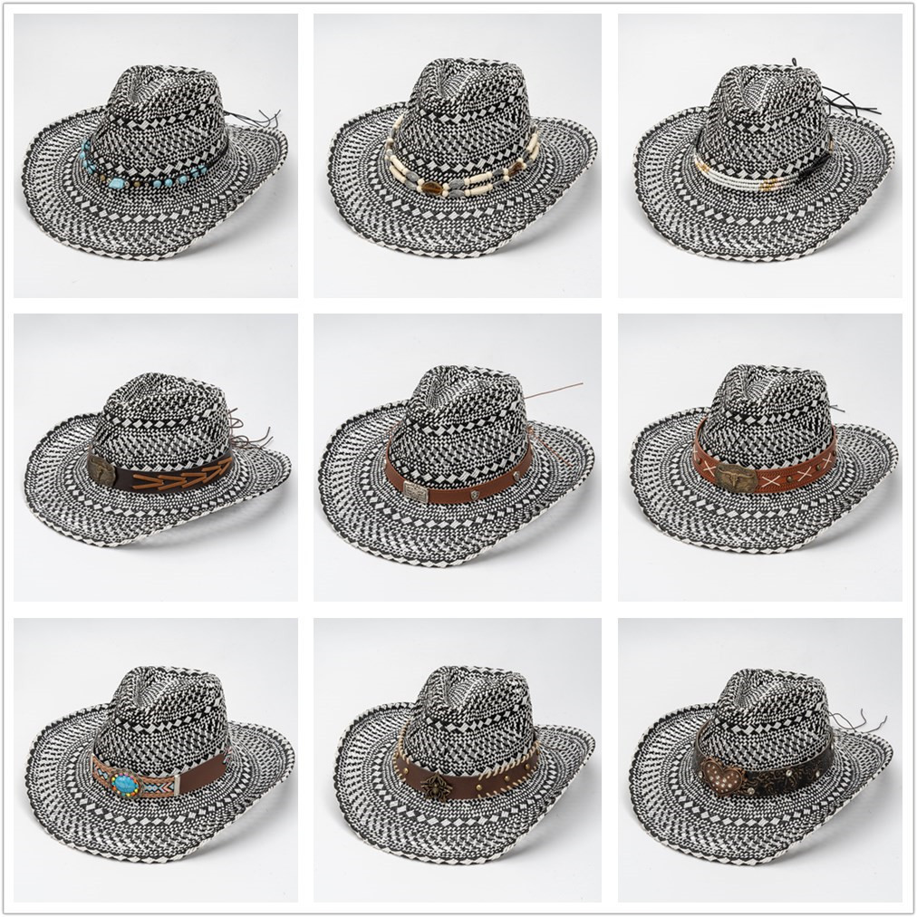 Cappello Fedora classico a tesa larga da donna con fibbia per cintura in feltro Panama, Bowknot-marrone, Taglia unica