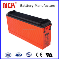 Batterie au plomb AGM scellée à cycle profond FCT12-160 avec borne avant en cuivre pour énergie solaire, éolienne, UPS, photovoltaïque et éclairage