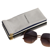 Sac de lunettes de soleil en microfibre souple avec logo personnalisé étui de lecture pour lunettes de soleil pochette unisexe simple sacs de rangement pour lunettes accessoires
