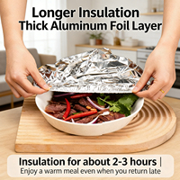 Couvre-aliments universels en aluminium, films étanches en aluminium pour bols, casseroles et poêles
