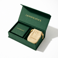 Lionwrapack Vente en Gros Boîte à Bijoux Magnétique en Forme de Livre, Coffret Cadeau Aimanté pour Boucles d'Oreilles, Collier et Bague