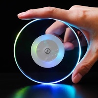 Sous-verre LED transparent ultra-fin avec base lumineuse pour thé au lait, idéal pour les remises de diplômes, le Ramadan, Diwali et l'utilisation en intérieur