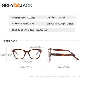 Monture de lunettes rectangulaires pour femmes de style rétro, protection anti-lumière bleue, monture complète, verres plats, verres en acétate, origine Taizhou - Product Image 5