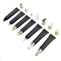 Tubes de gloss à lèvres personnalisables avec logo, emballage cosmétique, flacon 10ml 15ml 20ml, applicateur métallique vide, tube en plastique compressible pour baume à lèvres
