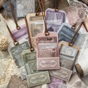 Paquete de 30 Serie de periódicos antiguos retro Collage 8 modelos Pegatinas de papel decorativas Cuenta de mano Material de periódico antiguo - Product Image 2