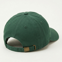 Casquette de baseball personnalisée brodée en gros OEM, 100 % coton sergé, non structurée, 6 panneaux, verte, réglable, style Dad Hat
