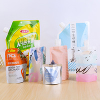 Vente en gros Sacs pochette à bec en plastique transparent pour l'eau, le café, les boissons, le jus de fruit Sac debout Sac à bec verseur