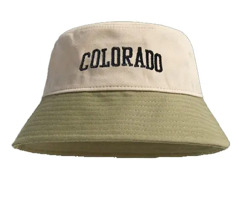 Özel logo tasarım kova şapka yüksek kaliteli iki tonlu tasarım yumuşak astar balıkçı şapka