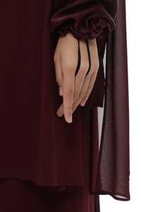 SIPO – ensemble de prière du Ramadan malaisien, télékung singapour, personnalisé, Oem, en soie, 2 pièces, broderie en dentelle, vêtements de prière - Product Image 5