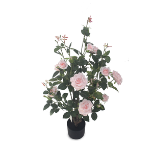 CHUANGFA Arbres <span class=keywords><strong>de</strong></span> roses artificielles en plastique <span class=keywords><strong>rose</strong></span> <span class=keywords><strong>de</strong></span> 100 cm - Décoration <span class=keywords><strong>de</strong></span> bureau écologique pour anniversaire et Pâques - Product Image 2