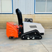 Machine de déblaiement tout-terrain multifonctionnelle à chenilles, de qualité commerciale, robuste, hybride, 15 CV, à essence, avec souffleuse à neige télécommandée