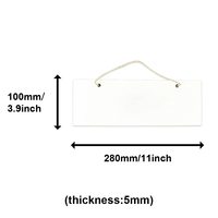 Bienvenue pour personnaliser n'importe quelle forme Sublimation Mdf Board Blanks MDF Rectangle Door Plaque Hanger Home Wall Door Decor 11x4 Inch