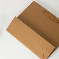 Sac fourre-tout épais en carton kraft écologique réutilisable, sac cadeau vierge, sac de courses, emballage de souvenirs couleur unie