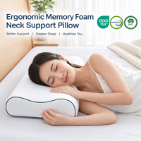 Oreiller ergonomique en mousse à mémoire de forme, soutien cervical, rebond lent, pour dormeurs latéraux, coussin de lit respirant, oreiller de sommeil