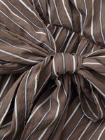 Combinaison chic sans manches pour femme, nouvelle collection 2026, style décontracté, rayée, col en V, avec ceinture décorative, tendance rétro.
