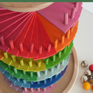 Juguetes Montessori JET, Juego de Bolas Giratorias de Carreras de Gran Tamaño para Teñir y Colorear, Reconocimiento de Colores, Bloques de Madera, Juguetes Educativos - Product Image 3